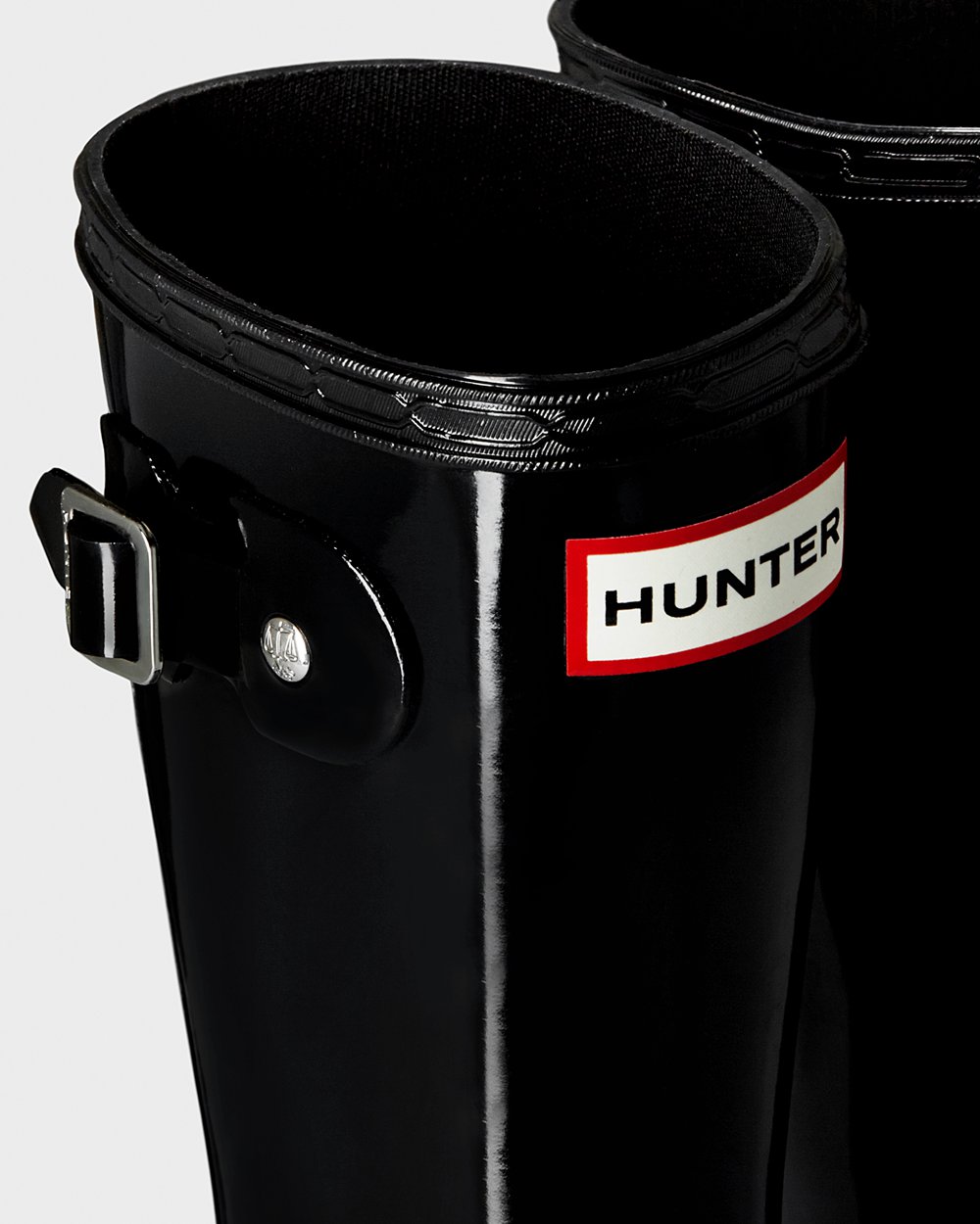 Hunter Original Big Gloss Rain Boots - Buy Kids Black - UTNDGL075